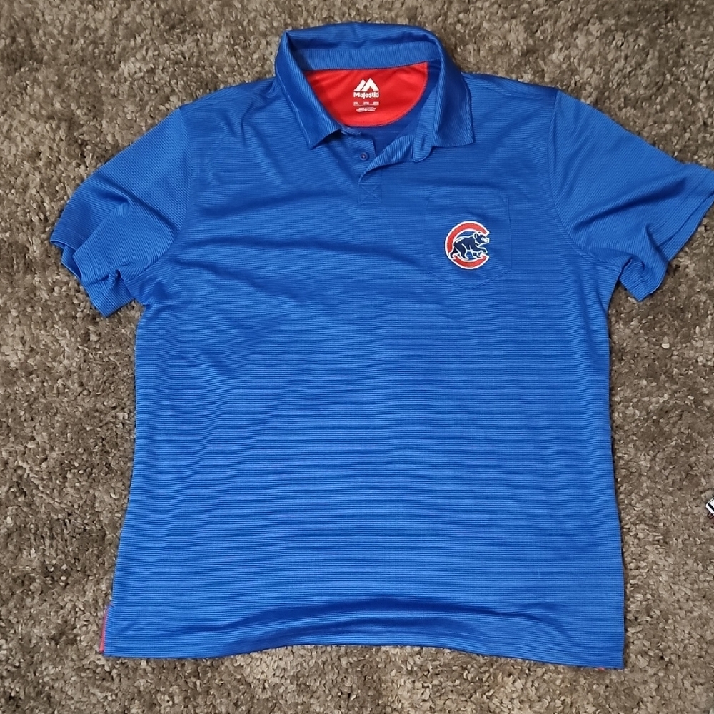 Chicago CUBS Blue Polo Shirt with Logo 2XL